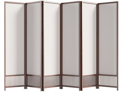 新中式实木边框的屏风