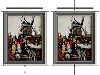 美式装饰挂画 油画3d模型 美式装饰挂画 油画