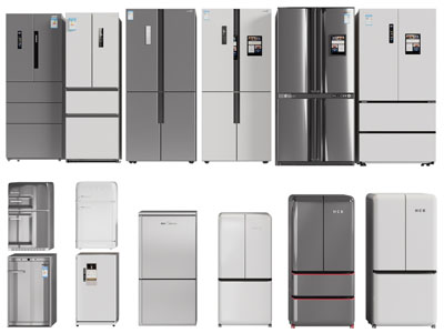 现代冰箱3d模型 现代冰箱