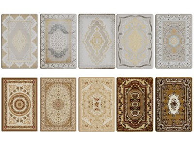 欧式花纹长方形地毯3d模型 欧式花纹长方形地毯