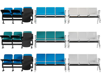 现代公共联排椅子、公共座椅