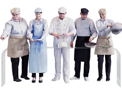 现代厨师多人人物3d模型 现代厨师多人人物