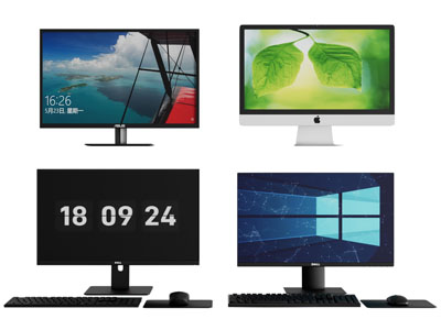 现代液晶电脑显示屏3d模型 现代液晶电脑显示屏