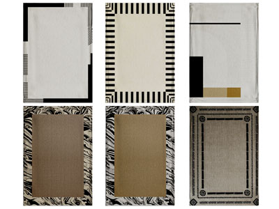 现代长方形地毯3d模型 现代长方形地毯