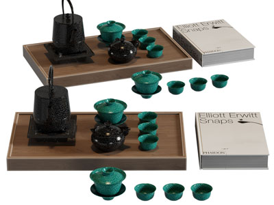 新中式茶盘、茶具杯子