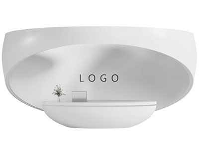 现代创意前台接待台3d模型 现代创意前台接待台