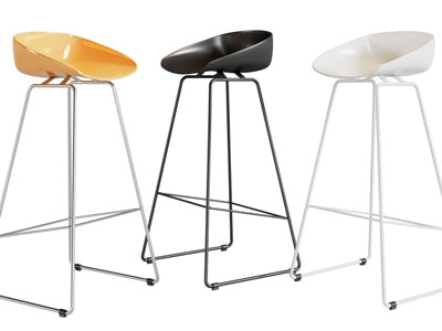 现代金属支架的吧椅