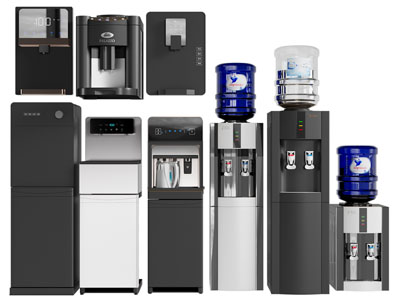 现代立式、台式饮水机、茶吧机3d模型 现代立式、台式饮水机、茶吧机