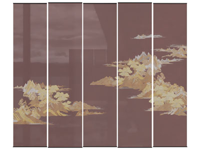 新中式山脉图案的卷帘、纱帘、门帘、隔断3d模型 新中式山脉图案的卷帘、纱帘、门帘、隔断