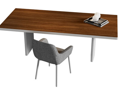 现代长方形书桌椅组合3d模型 现代长方形书桌椅组合