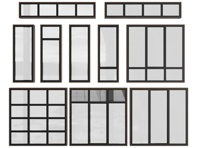 现代玻璃平开窗户