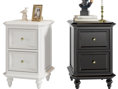 美式实木床头柜