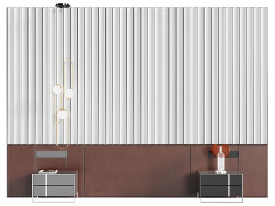 现代轻奢床头背景墙3d模型 现代轻奢床头背景墙