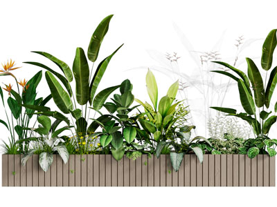 现代户外实木花坛花草花卉景观植物园艺小品