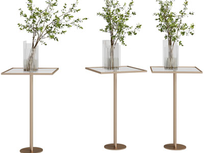 现代玻璃花瓶花卉