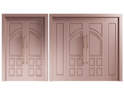 现代别墅铜制大门、双开门