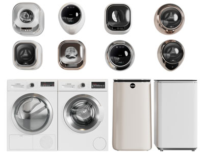 现代滚筒洗衣机、迷你壁挂式洗衣机3d模型 现代滚筒洗衣机、迷你壁挂式洗衣机