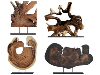 新中式木雕摆件组合