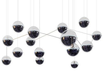 现代垂线多头吊灯