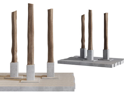 现代木头柱子雕塑雕刻摆件3d模型 现代木头柱子雕塑雕刻摆件