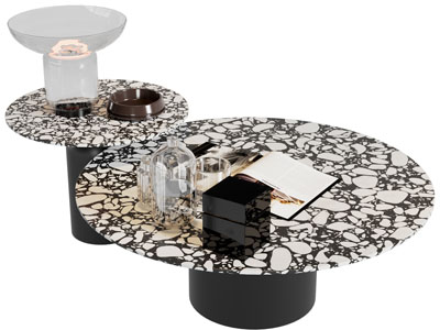 现代圆形茶几边几3d模型 现代圆形茶几边几