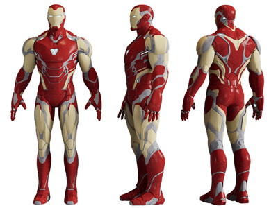 现代钢铁侠摆件组合