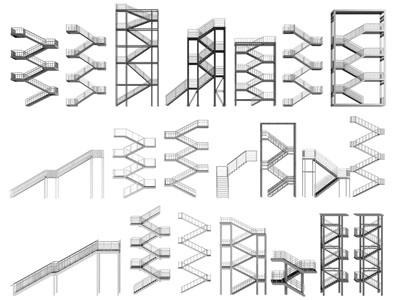 现代铁艺旋转楼梯3d模型 现代铁艺旋转楼梯