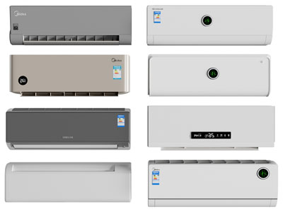 现代壁挂式空调3d模型 现代壁挂式空调