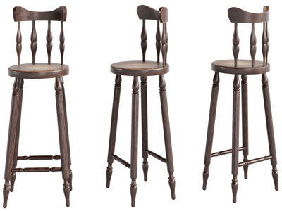 美式实木吧椅吧凳