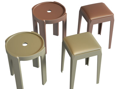 现代圆形 方形凳子