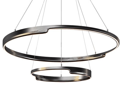 现代圆形套环吊灯