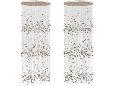 现代圆形风铃造的吊灯