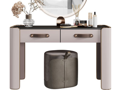 现代轻奢化妆、梳妆台3d模型 现代轻奢化妆、梳妆台