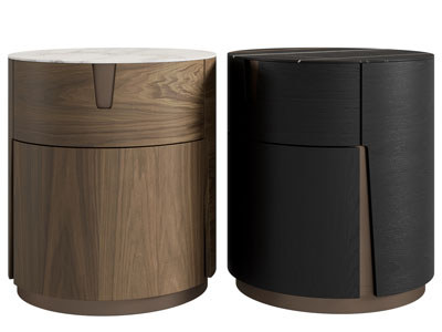 现代圆形床头柜