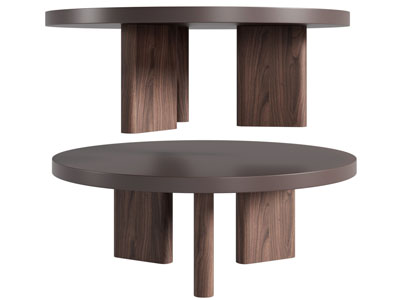 现代圆形茶几3d模型 现代圆形茶几