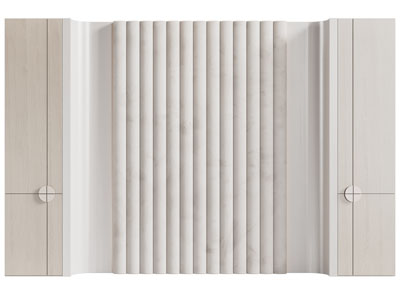 现代软包床头背景墙3d模型 现代软包床头背景墙