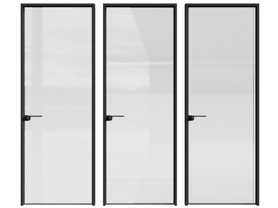 现代玻璃平开门