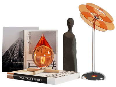 现代台灯 书籍 摆件组合