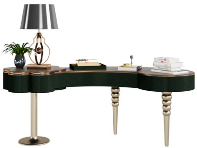 现代轻奢书桌3d模型 现代轻奢书桌