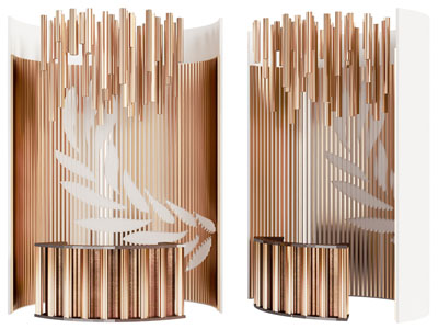 现代轻奢前台接待台 背景墙3d模型 现代轻奢前台接待台 背景墙