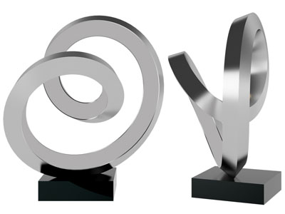 现代不锈钢雕塑雕刻摆件组合3d模型 现代不锈钢雕塑雕刻摆件组合