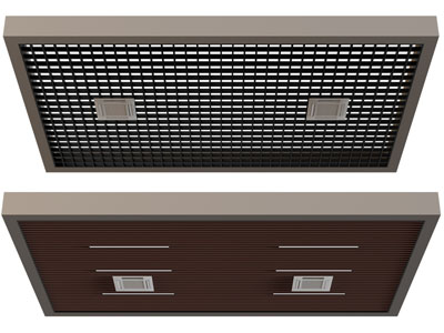 现代带空调出风口的天花吊顶