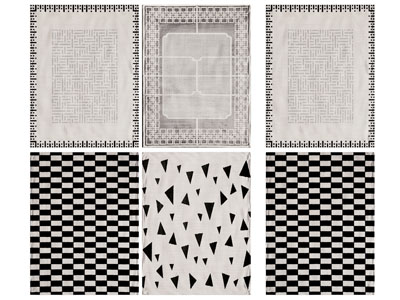 现代长方形地毯3d模型 现代长方形地毯