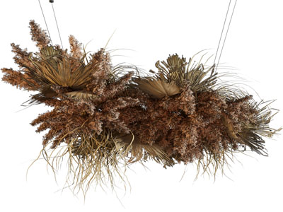 现代干花植物吊篮3d模型 现代干花植物吊篮