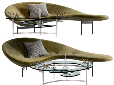 现代创意异形沙发、多人沙发、茶几组合