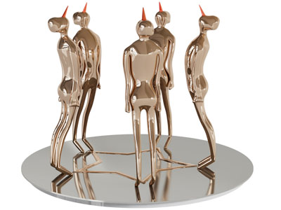 现代轻奢抽象人物雕塑雕刻摆件组合3d模型 现代轻奢抽象人物雕塑雕刻摆件组合