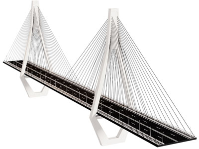 现代钢铁大桥 桥梁 跨河大桥3d模型 现代钢铁大桥 桥梁 跨河大桥