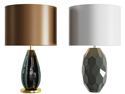 现代轻奢柱形灯罩台灯