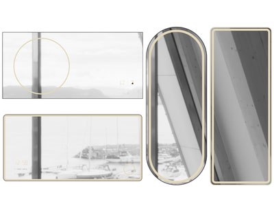 现代方形 椭圆形穿衣镜 镜子 墙饰