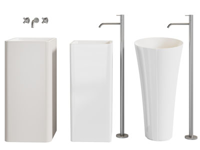 现代立式洗手台